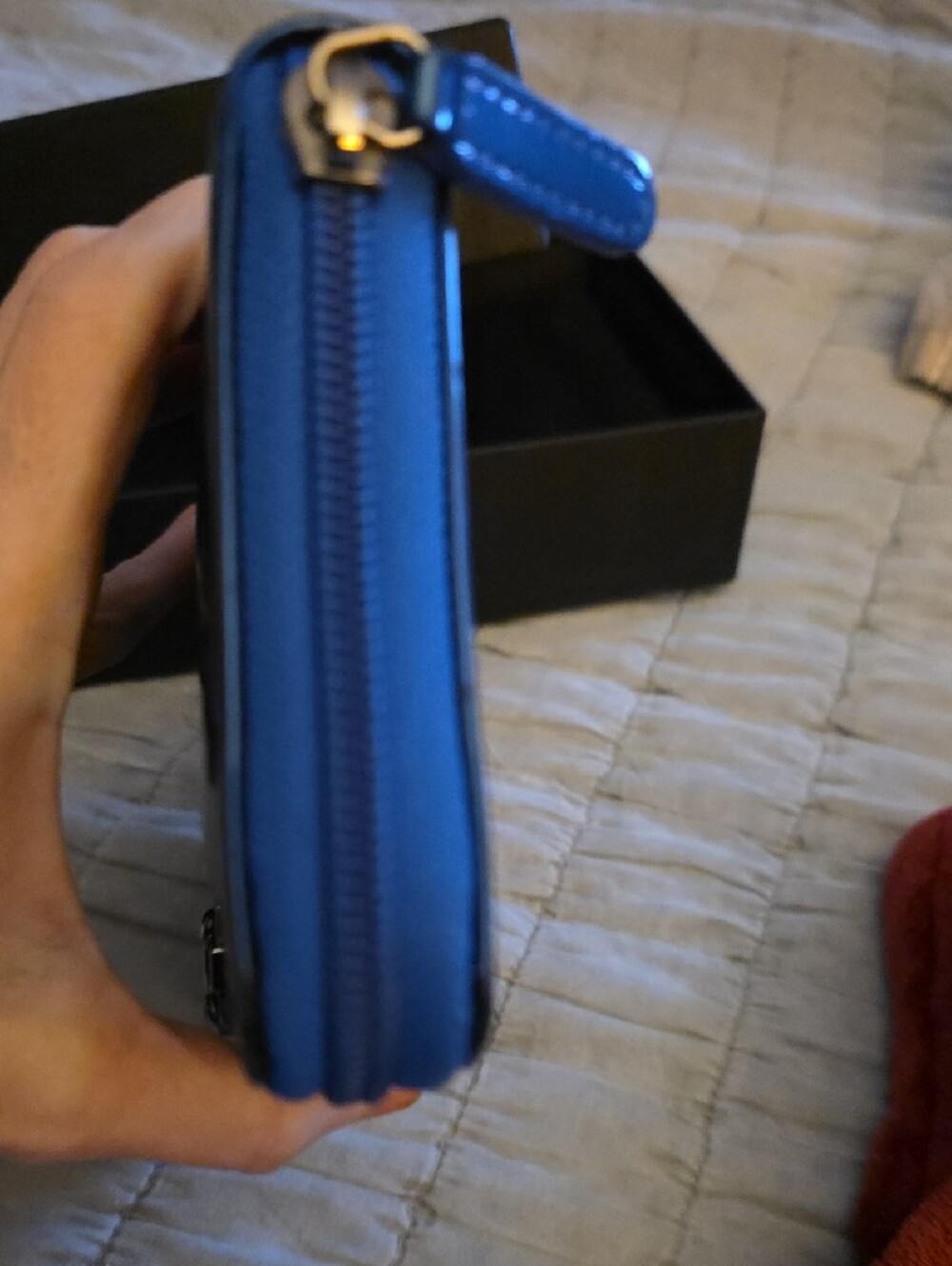 Chanel Boy Wallet/ In Cobalt Blue/ 100% Authentic - Picture 6 of 15